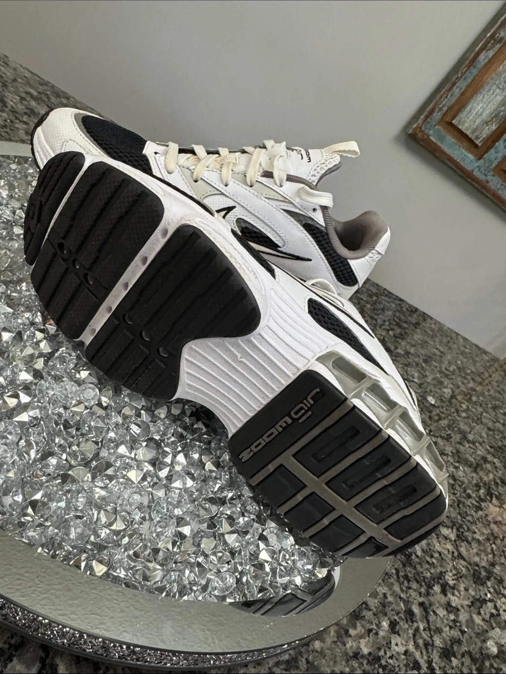 Nike Air Zoom Fire White and Black Sneakers EUC 8